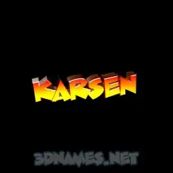 karsen in Black Background style - 3D name wallpaper