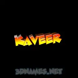 kaveer in Black Background style - 3D name wallpaper