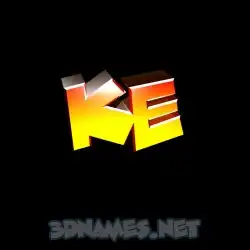 ke in Black Background style - 3D name wallpaper