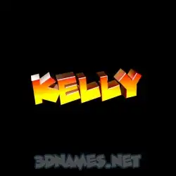 kelly in Black Background style - 3D name wallpaper
