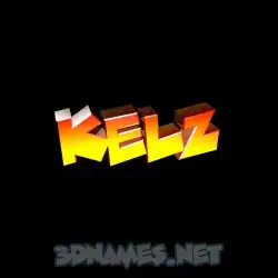 kelz in Black Background style - 3D name wallpaper