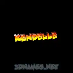 kendelle in Black Background style - 3D name wallpaper
