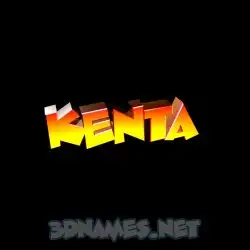 kenta in Black Background style - 3D name wallpaper