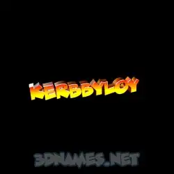 kerbbyloy in Black Background style - 3D name wallpaper