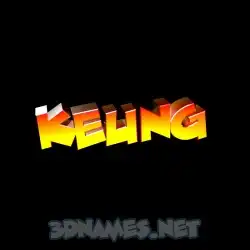 keung in Black Background style - 3D name wallpaper