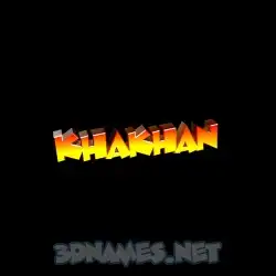 khakhan in Black Background style - 3D name wallpaper