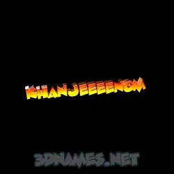 khanjeeeenom in Black Background style - 3D name wallpaper