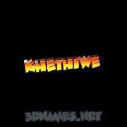 khethiwe in Black Background style - 3D name wallpaper