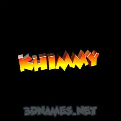 khimmy in Black Background style - 3D name wallpaper