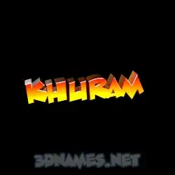 khuram in Black Background style - 3D name wallpaper