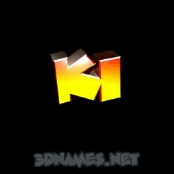 ki in Black Background style - 3D name wallpaper