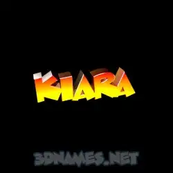 kiara in Black Background style - 3D name wallpaper