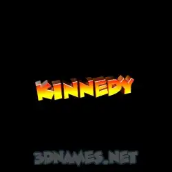 kinnedy in Black Background style - 3D name wallpaper
