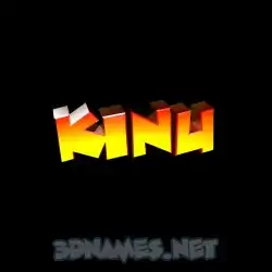 kinu in Black Background style - 3D name wallpaper