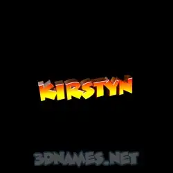 kirstyn in Black Background style - 3D name wallpaper