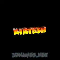 kirtesh in Black Background style - 3D name wallpaper