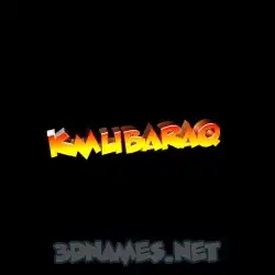 kmubaraq in Black Background style - 3D name wallpaper
