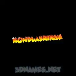 kondlasriram in Black Background style - 3D name wallpaper
