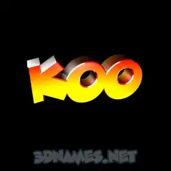 koo in Black Background style - 3D name wallpaper