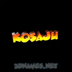 kosaju in Black Background style - 3D name wallpaper
