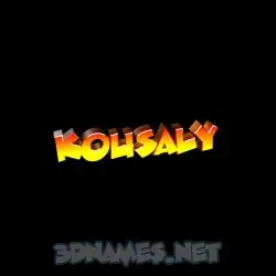 kousaly in Black Background style - 3D name wallpaper