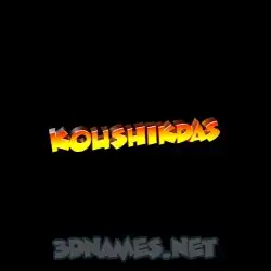 koushikdas in Black Background style - 3D name wallpaper