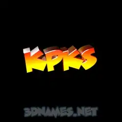 kpks in Black Background style - 3D name wallpaper
