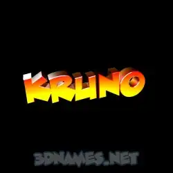 kruno in Black Background style - 3D name wallpaper