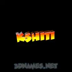 kshiti in Black Background style - 3D name wallpaper