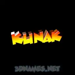 kunak in Black Background style - 3D name wallpaper