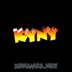 kyny in Black Background style - 3D name wallpaper