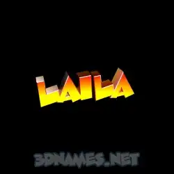 laila in Black Background style - 3D name wallpaper