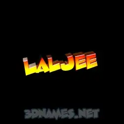 laljee in Black Background style - 3D name wallpaper