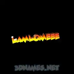 lamlomeee in Black Background style - 3D name wallpaper