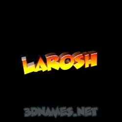 larosh in Black Background style - 3D name wallpaper