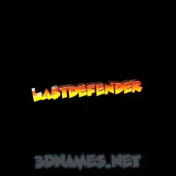 lastdefender in Black Background style - 3D name wallpaper