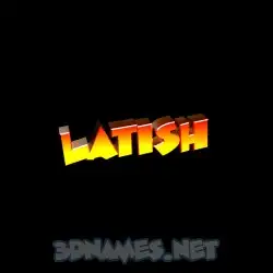 latish in Black Background style - 3D name wallpaper