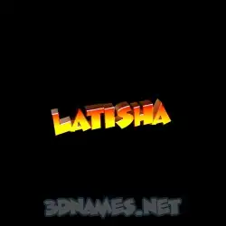latisha in Black Background style - 3D name wallpaper