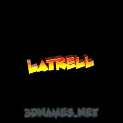 latrell in Black Background style - 3D name wallpaper