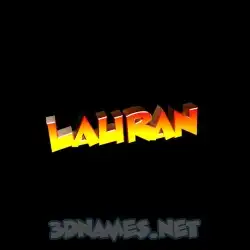 lauran in Black Background style - 3D name wallpaper