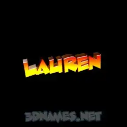 lauren in Black Background style - 3D name wallpaper