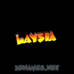 laysia in Black Background style - 3D name wallpaper