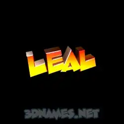 leal in Black Background style - 3D name wallpaper