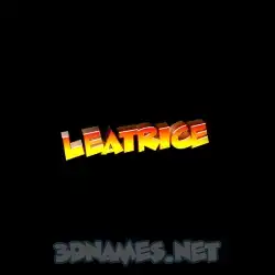 leatrice in Black Background style - 3D name wallpaper