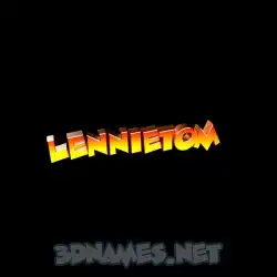 lennietom in Black Background style - 3D name wallpaper