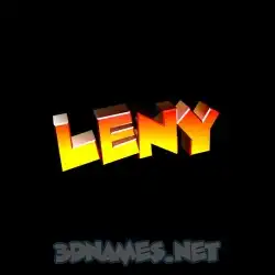 leny in Black Background style - 3D name wallpaper