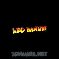 leo banuti in Black Background style - 3D name wallpaper