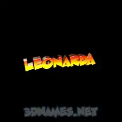 leonarda in Black Background style - 3D name wallpaper