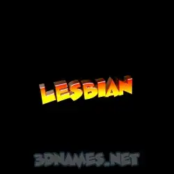 lesbian in Black Background style - 3D name wallpaper