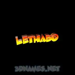 lethabo in Black Background style - 3D name wallpaper